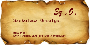 Szekulesz Orsolya névjegykártya